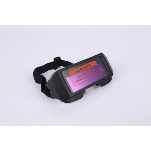 Solar auto-dimming welding glasses to prevent dizziness