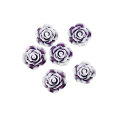 Kawaii Zweifarbige Rosen Flatback Harz Rose Blumen Cabochons Scrapbooking Handwerk DIY Haarschleife Dekoration Kopfbedeckungen Zubehör