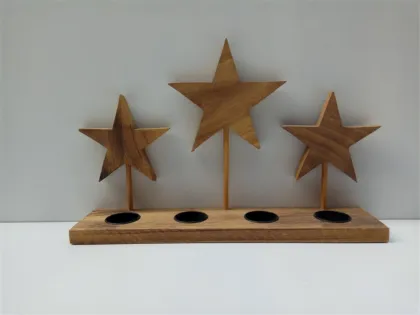 Solid Wood Simple Wooden Candle Holders