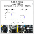 Hut-Furring-Kanal-Rolle, die Maschine bildet