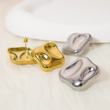 Fashionable 18K gold earrings Fashionable And Versatile Ins Style Earrings For Women Manufactory