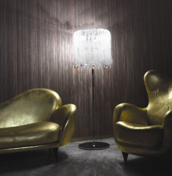 Crystal floor lamp for hotel restaurant