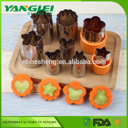 8 Pcs Vegetable Cutter Decoration Tools Carrot and Potato Fruit Tray use stainless steel material