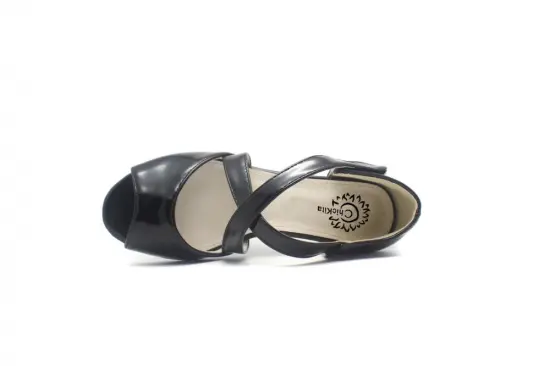 Girls Peep-Toe heels sandals Cross Sripes Party Shoes