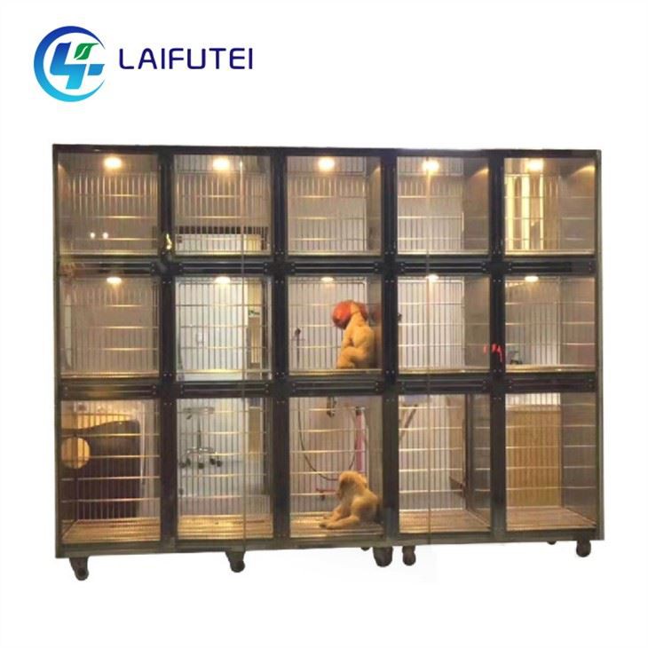 Stainless Steel Pet Hospital Cage with Rounded Corners