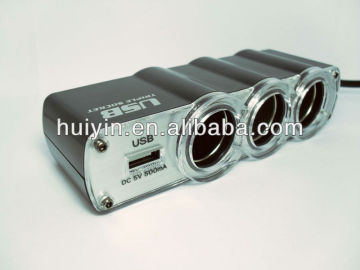 JOYIN 3 Port Triple 12V Car Charger Socket With USB Port