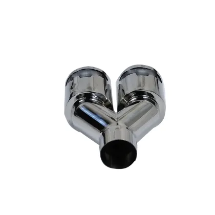 Stainless Universal Exhaust Tips Y-Type Remus Style Muffler Exhaust Pipes