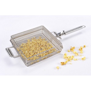 Stainless Steel Mesh Grilling Popcorn Basket