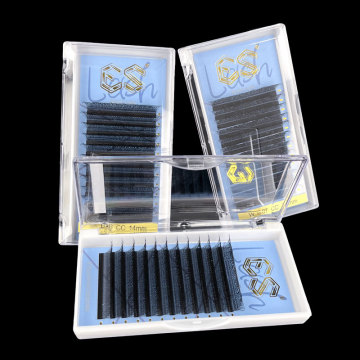 Easy Matte Black False Fan Handmade Mink Eyelash Extensions