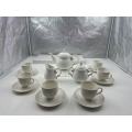 Minimally designed ceramic tea set