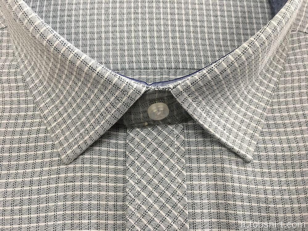 Camicia da uomo in tessuto tinto filo di cotone