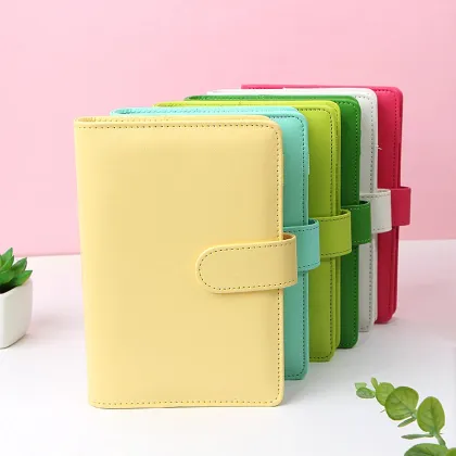 Korean Budget Style Legal Size Hardcover PU Leather Binder Notebook