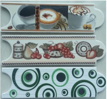Round shape brick decorative wall tile crystal border sale for North & South market
