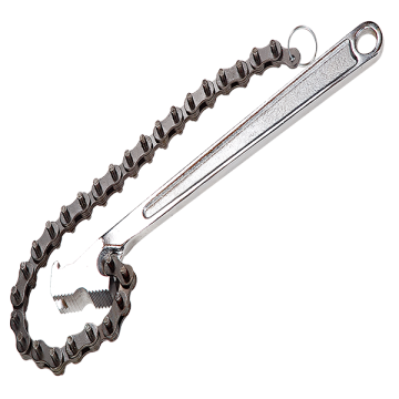 Heavy Duty Professional Carbon Steel Chain Pipe Wrench with 5-inch Diameter Capacity