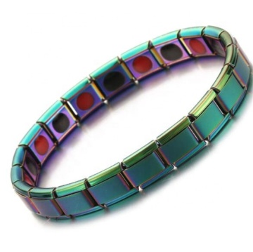 Yiwu Aceon Stainless Steel Health Jewelry Universe Size Adjustable Rainbow Magnetic Bracelet