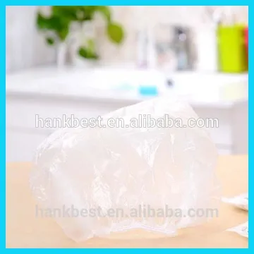 Waterproof clear color disposable shower cap for hotel