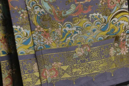 pastel purple pleated skirt