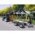 Log Wood Timber Crane Loader Log Trailer