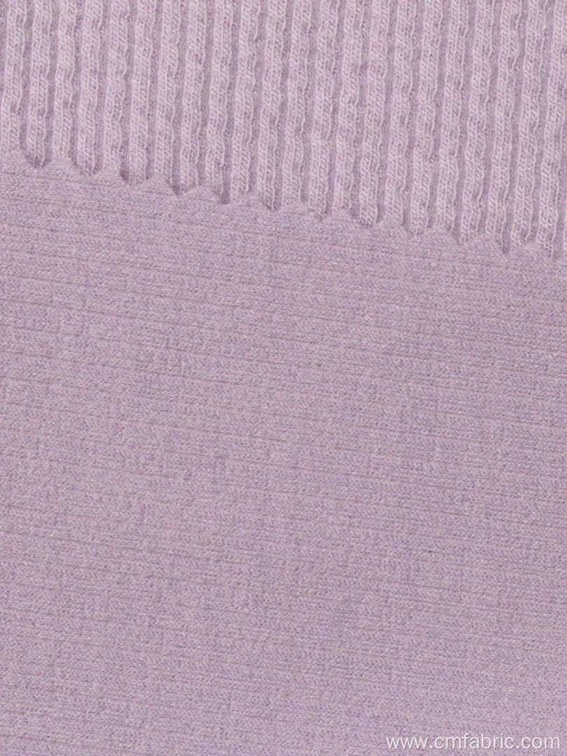 Polyester rayon spandex french rib fabric