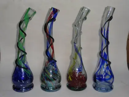 colored soft glass bongs/pipes & hookahs