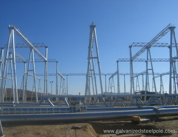 35KV 110KV 220KV 500KV Substation Structures Steel Poles