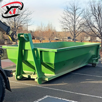 Customizable Lockable Roll-Off Debris Bin for Construction Sites
