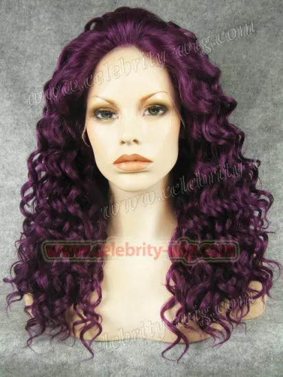 voilet Medium Length Bounce Wavy Rihanna Synthetic Wig