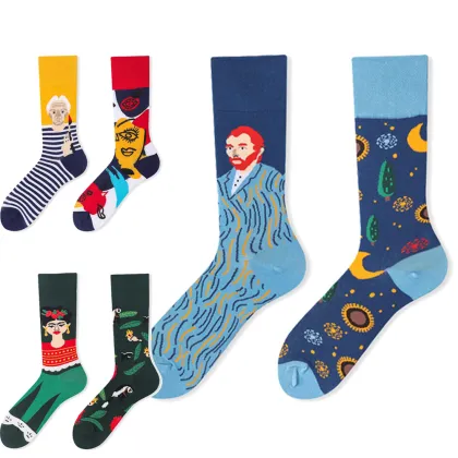 Retro Art Van Gogh Fashion Socks - Autumn Winter Collection