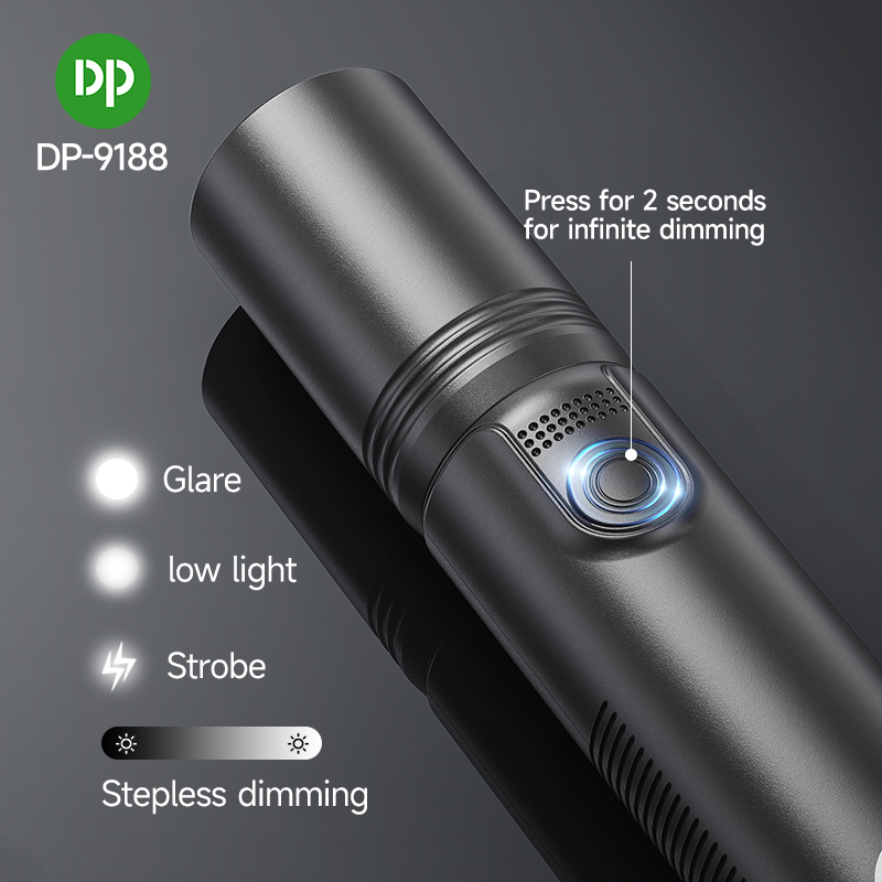 Rechargeable Mini Flashlight USB Type-C Stepless Dimming