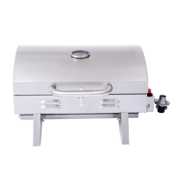 Stainless Steel Tabletop Gas Grill for Cookouts, Picnics & BBQs