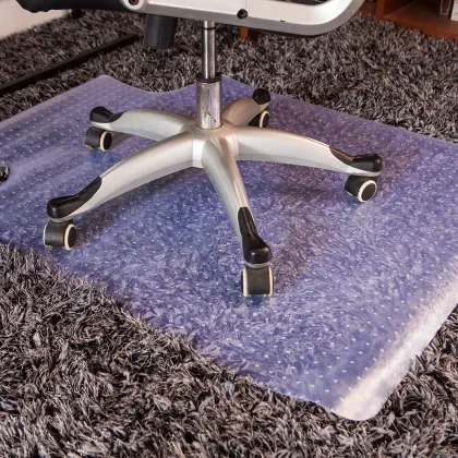 Clear Office Chair Mat with Spikes for Carpet