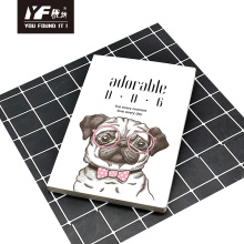 Caderno de cola com capa mole adorável estilo cachorro