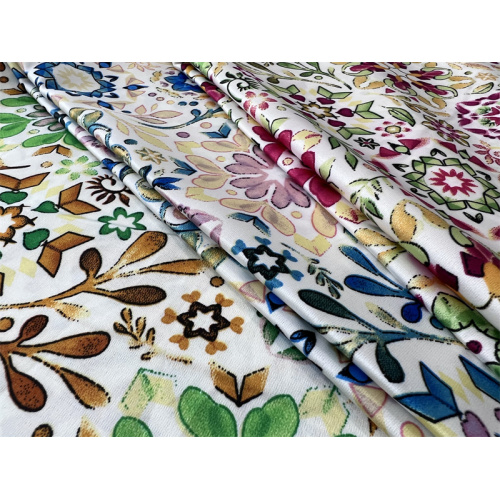Textile Polyester 50D Spandex Satin Printed Fabric