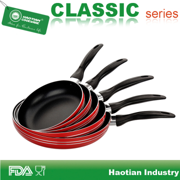 Red 5pcs Aluminum Non Stick fry pan set