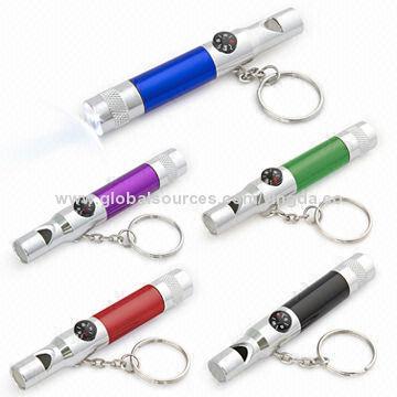 सीटी और कम्पास के साथ एलईडी चाबी का गुच्छा Flashlights