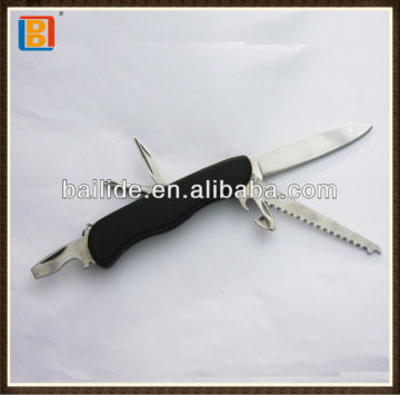 2017 Hot Selling 6 In 1 ABS Fashion Handle Pocket Multifunction Swiss Knife For Self Rescue