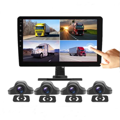 9 inci 4 sistem monitor kenderaan saluran dengan 2.5D Touch/Starlight Night Vision/360 ° Video/Rekod Bunyi/Rekod Loop