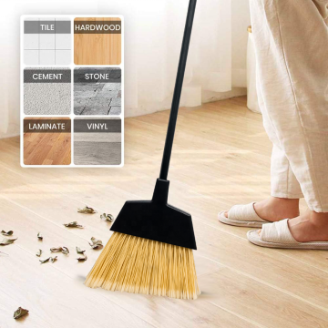 Solid Reusable Color Open Velvet Angle Cleaning Plastic Broom Head for Floors