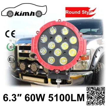 Dustproof Flash led light 6.3 Inch 60W off road 4x4 jeep lights