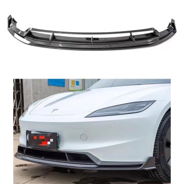 2023-2024 Tesla Model 3 Dry Carbon Fiber Front Bumper Lip Spoiler Kit