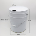Industrial use metal bucket with spout cap