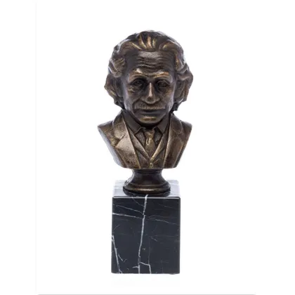 Classic Design Bronze Einstein Bust Sculpture
