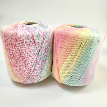 Silk Lace Yarn, Crochet Cotton Hilos de Algodón Mercerizado for Knitting Bag & Doll Projects