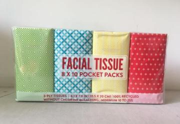 3ply Custom Printing Deluxe Handkerchief Paper Pocket Tissue