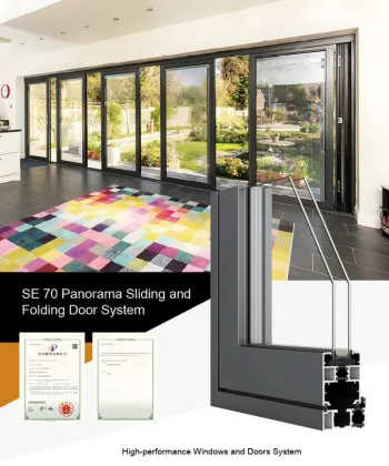 Aluminum Double Glaze 70 Fully open sliding door