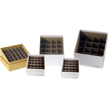 Inventory Control System for Lab Freezer Rack and Cheap Waxed Cardboard Boxes