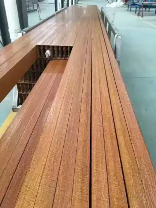 Wood grain aluminum profiles for windows and doors