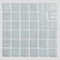 Porcelain white square glass mosaic