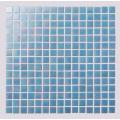 Carreaux de mosaïque en verre aquarelle bleu clair pour toilettes