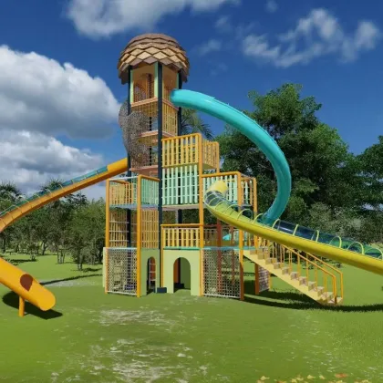 Multi-person Double Ring Non-powered Swing Amusement Equipment